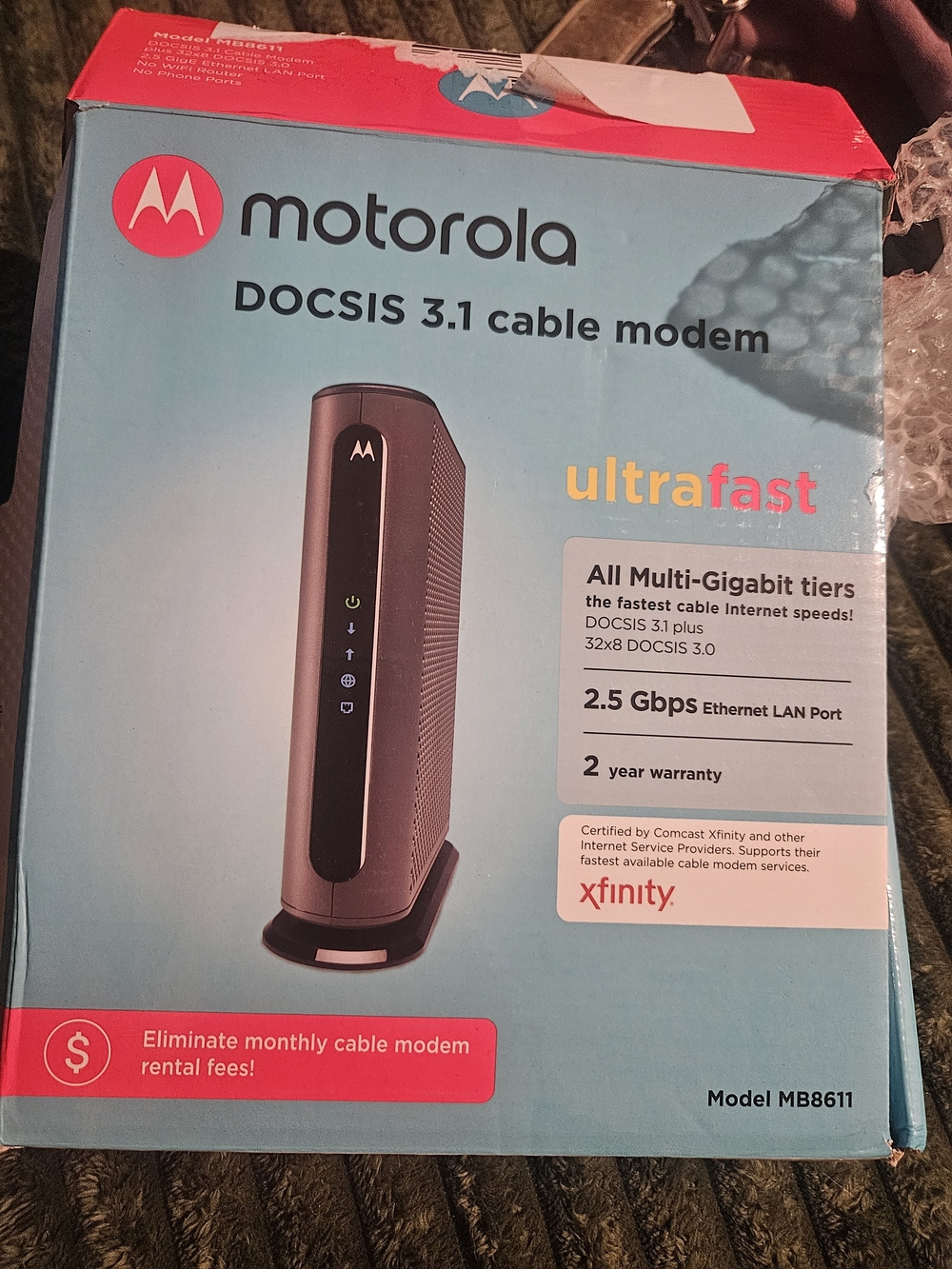 Motorola MB8611 Docsis 3.1 Cable Modem